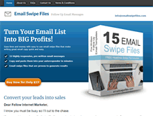 Tablet Screenshot of emailswipefiles.com